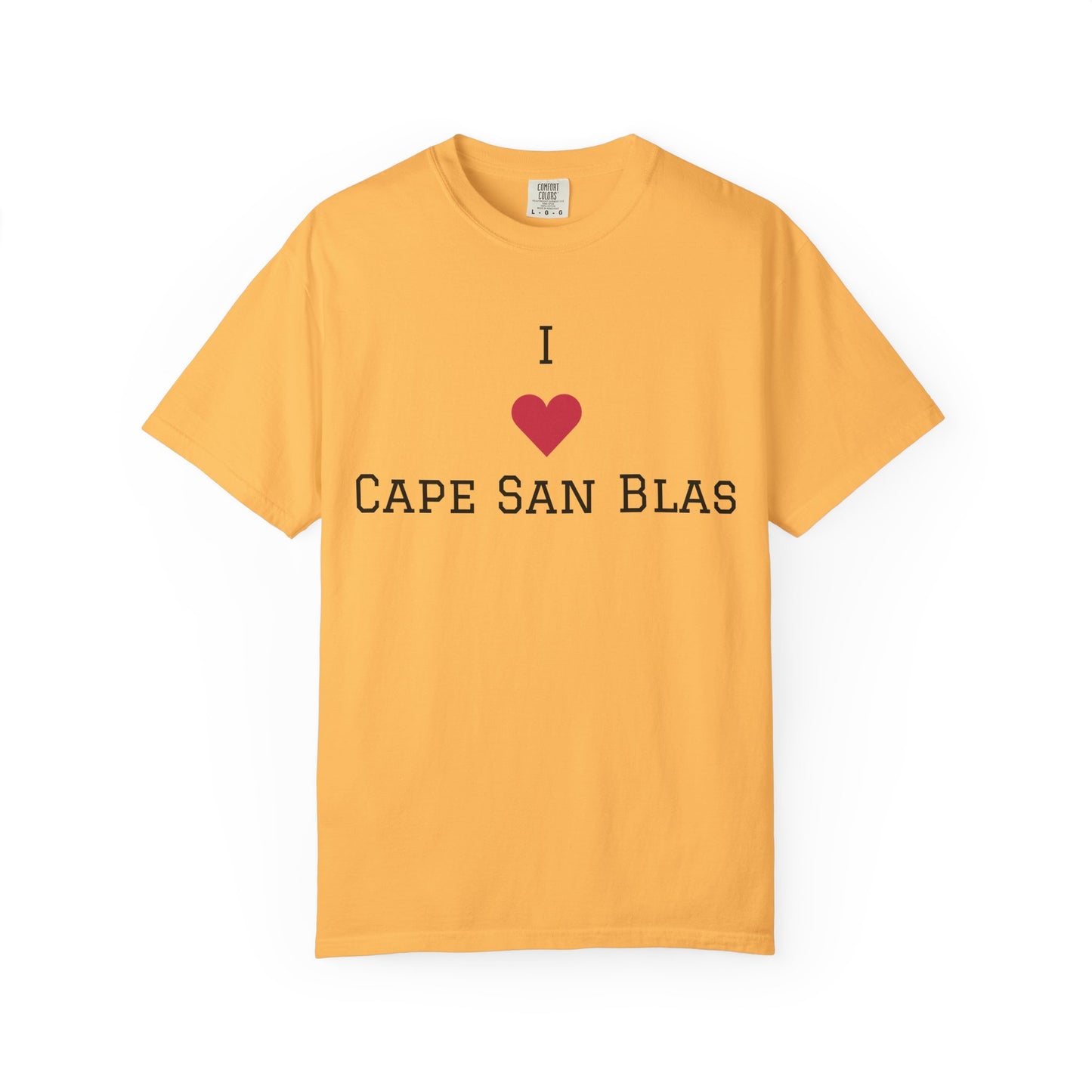 I ❤️ Cape San Blas Unisex Garment-Dyed T-Shirt - Perfect Beach Vacation Wear