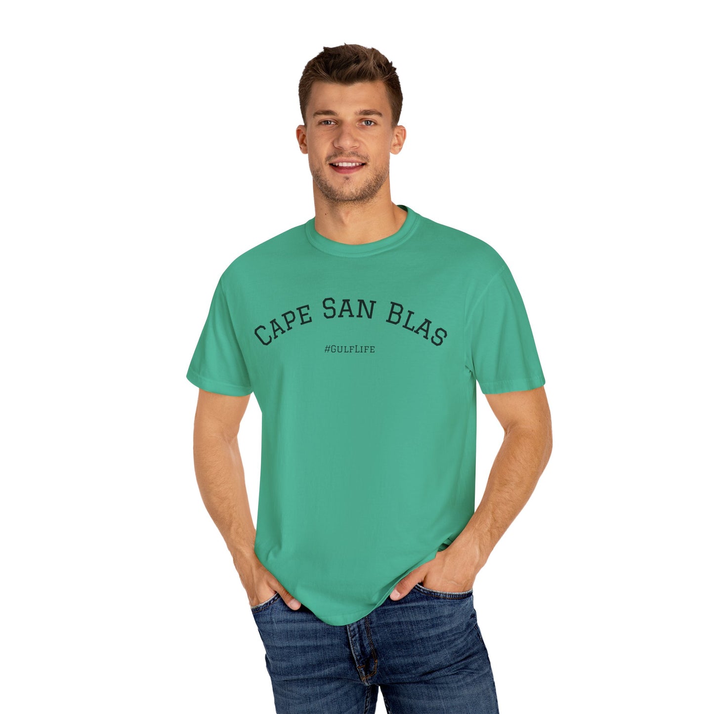 Cape San Blas Unisex Garment-Dyed T-Shirt, Beach Vibes Tee, Summer Vacation Shirt, Casual Wear, Gift for Water Lovers