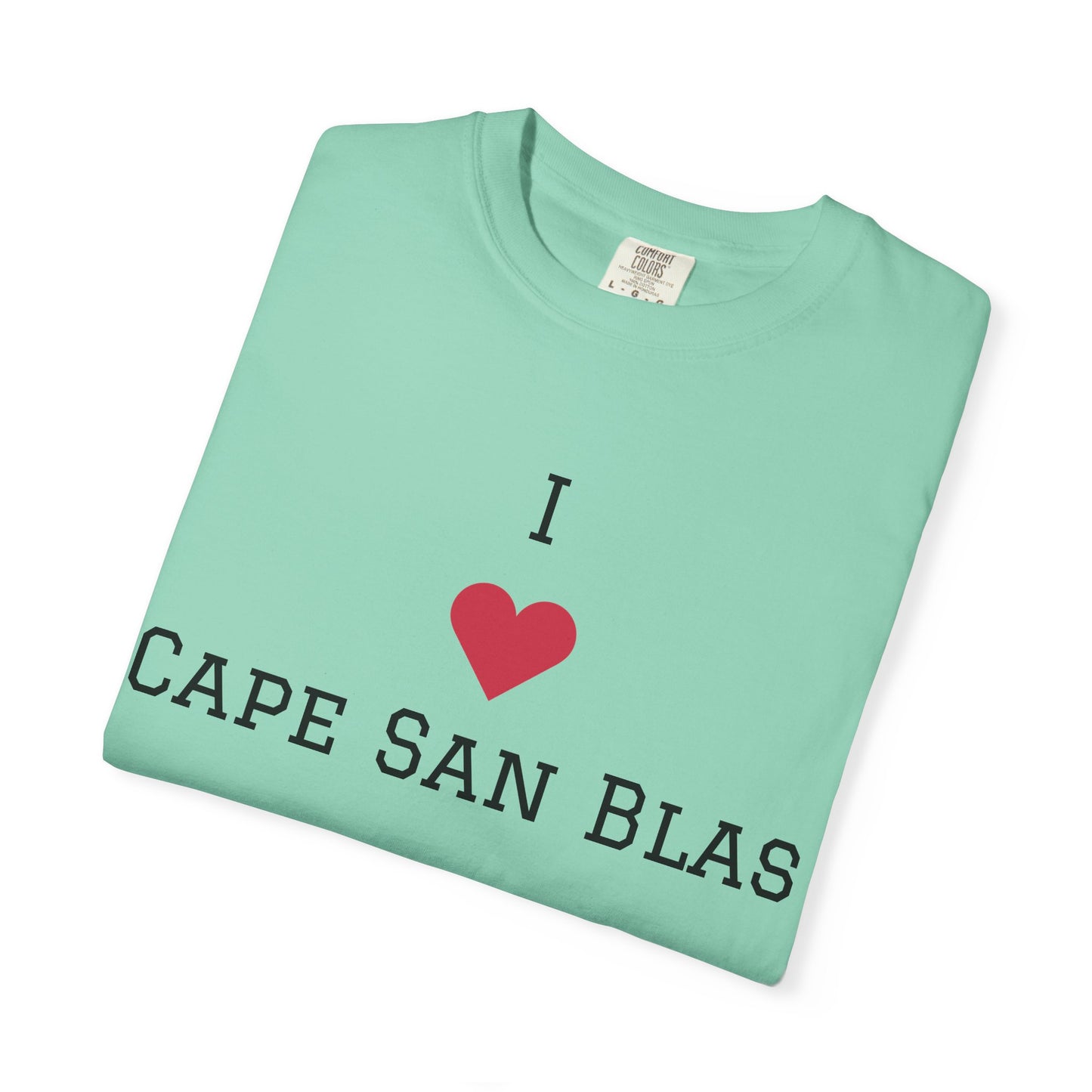 I ❤️ Cape San Blas Unisex Garment-Dyed T-Shirt - Perfect Beach Vacation Wear