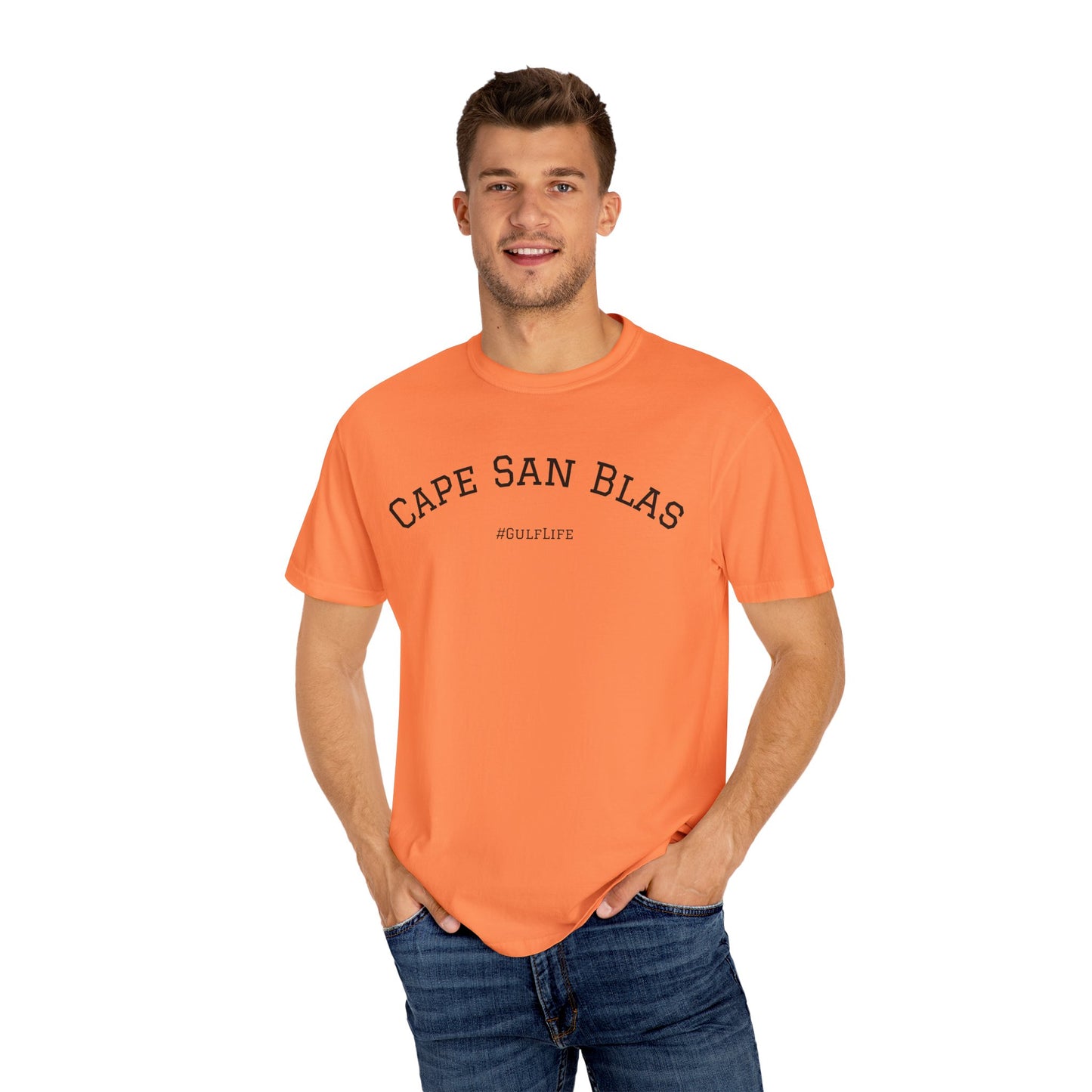Cape San Blas Unisex Garment-Dyed T-Shirt, Beach Vibes Tee, Summer Vacation Shirt, Casual Wear, Gift for Water Lovers