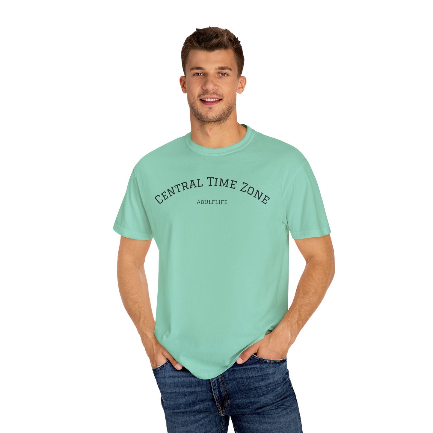 Central Time Zone Unisex Garment-Dyed T-Shirt | #GulfLife