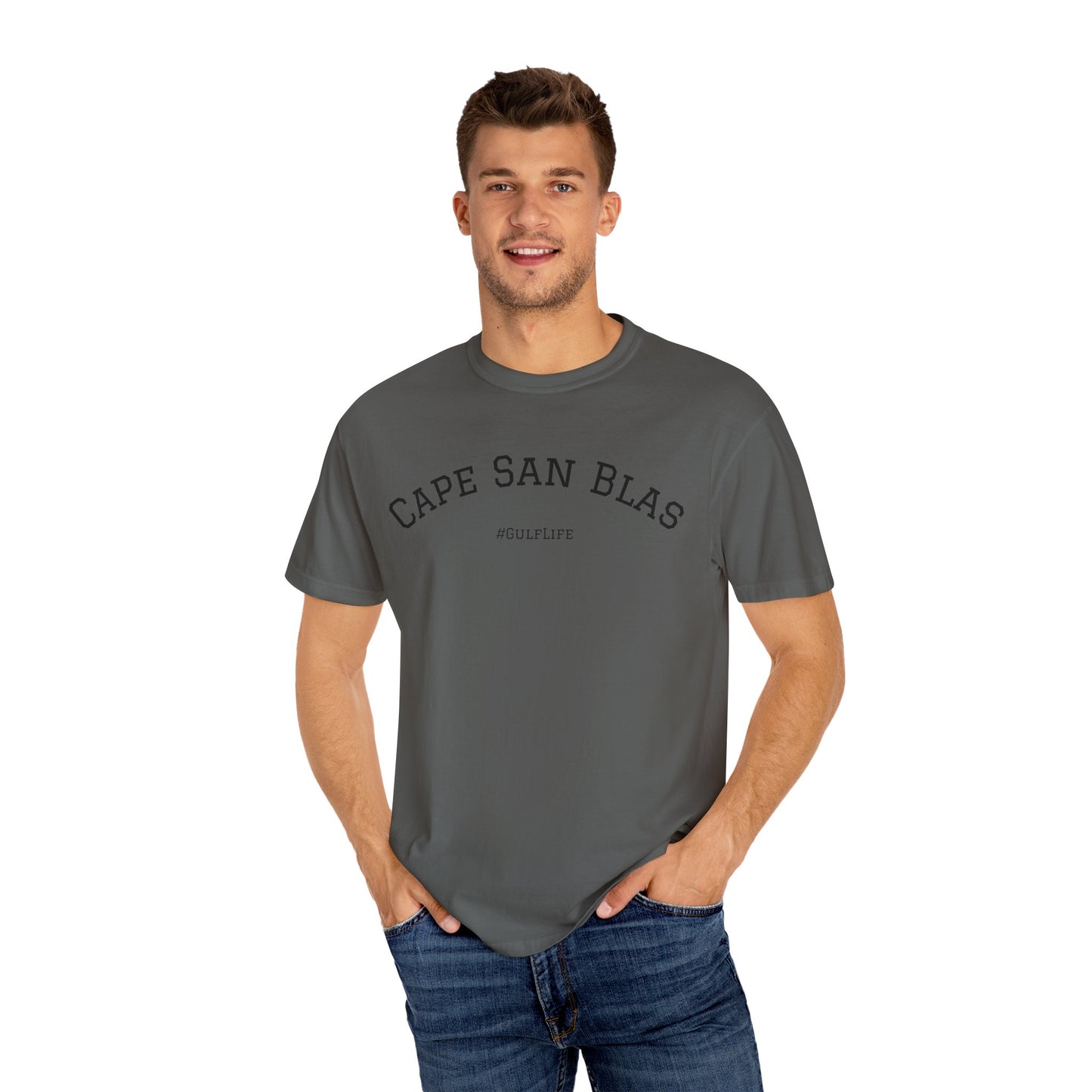 Cape San Blas Unisex Garment-Dyed T-Shirt, Beach Vibes Tee, Summer Vacation Shirt, Casual Wear, Gift for Water Lovers
