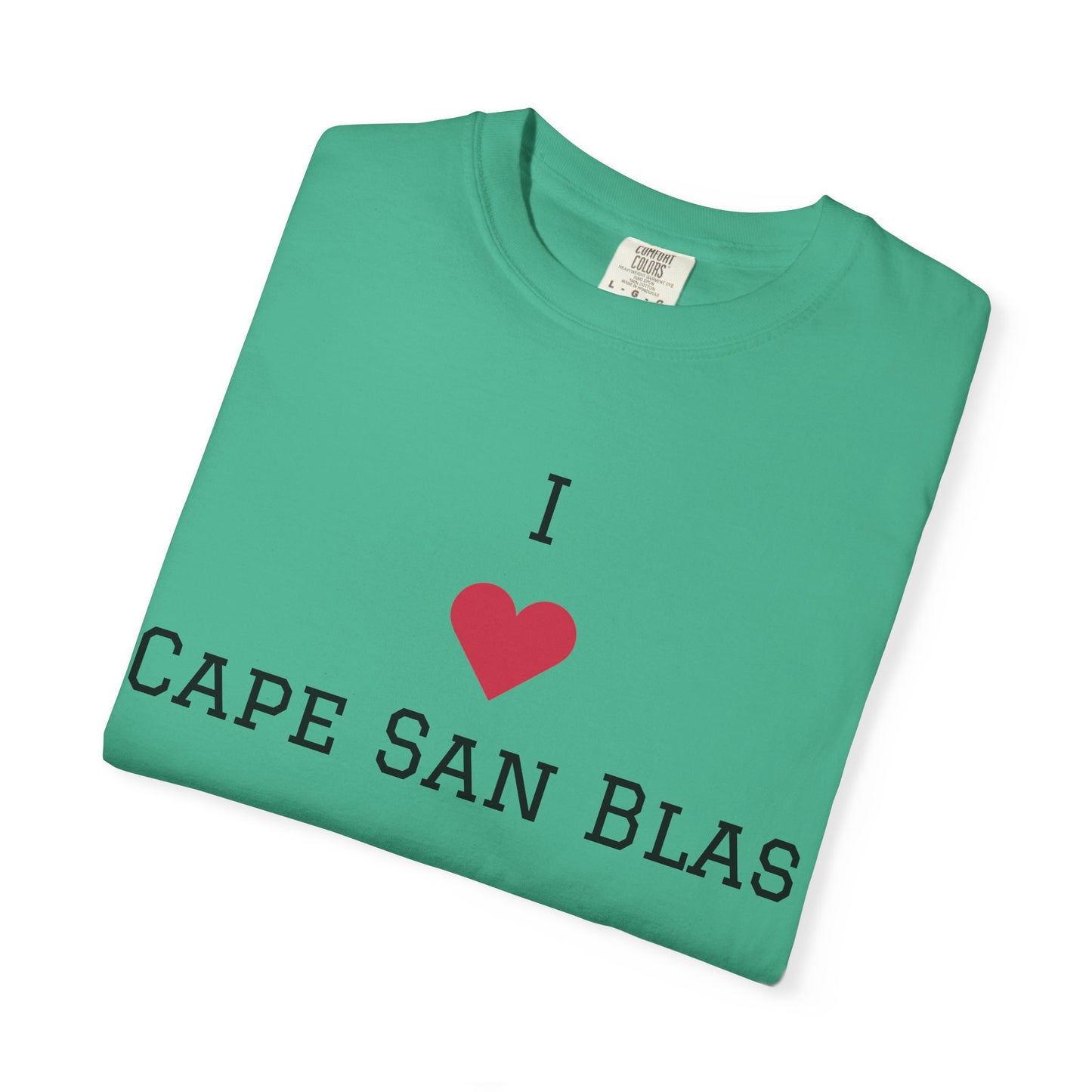 I ❤️ Cape San Blas Unisex Garment-Dyed T-Shirt - Perfect Beach Vacation Wear