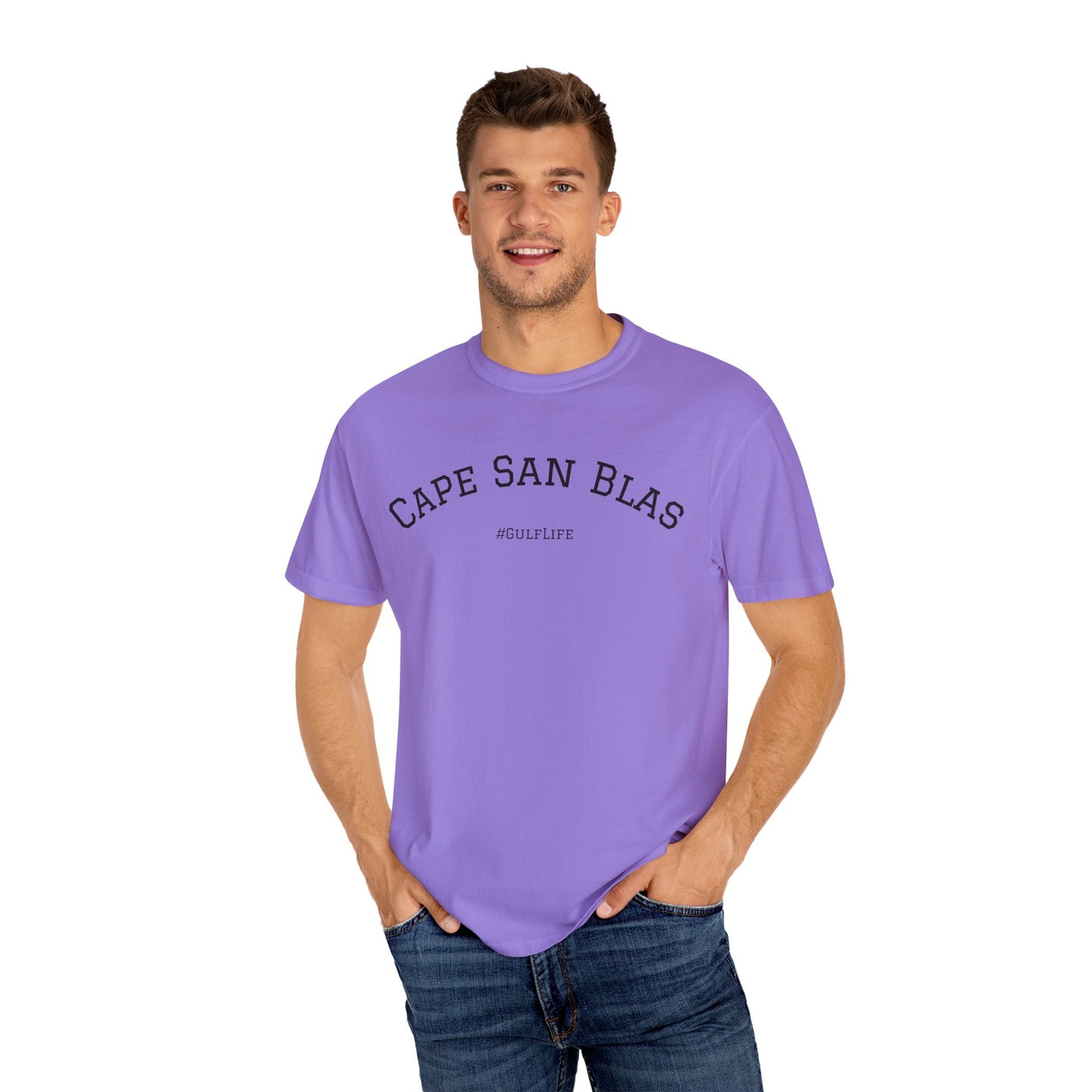 Cape San Blas Unisex Garment-Dyed T-Shirt, Beach Vibes Tee, Summer Vacation Shirt, Casual Wear, Gift for Water Lovers