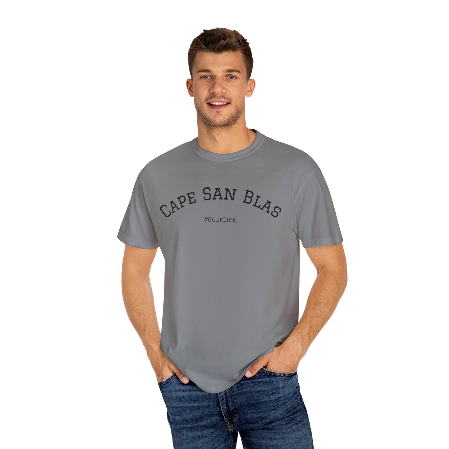 Cape San Blas Unisex Garment-Dyed T-Shirt, Beach Vibes Tee, Summer Vacation Shirt, Casual Wear, Gift for Water Lovers