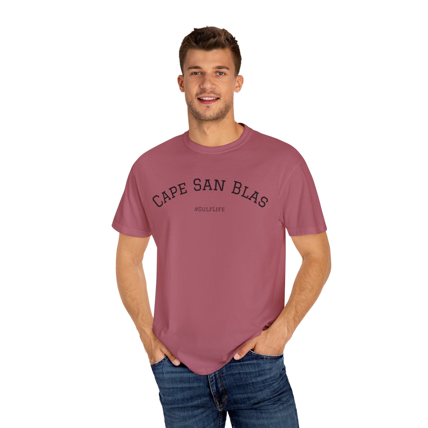 Cape San Blas Unisex Garment-Dyed T-Shirt, Beach Vibes Tee, Summer Vacation Shirt, Casual Wear, Gift for Water Lovers
