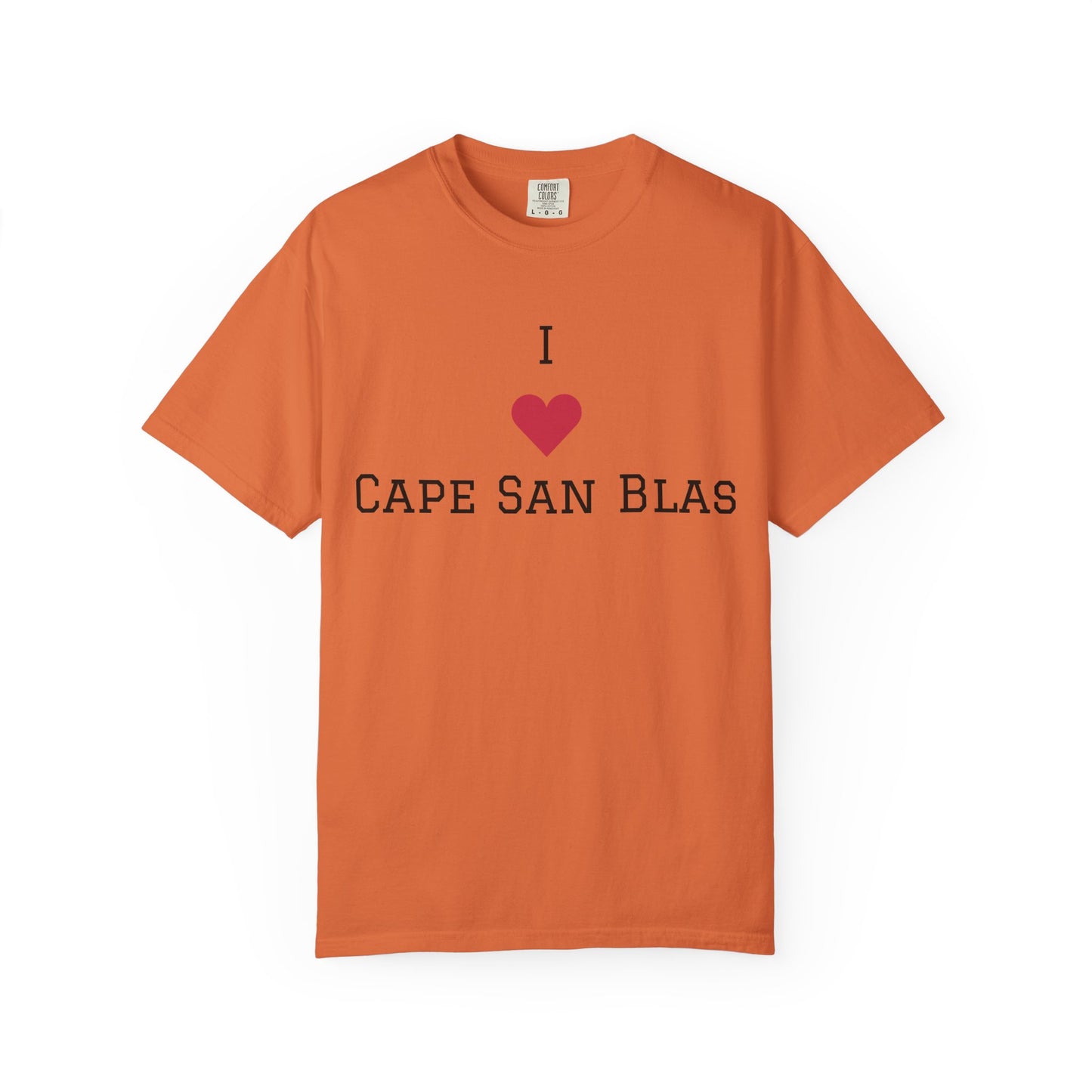 I ❤️ Cape San Blas Unisex Garment-Dyed T-Shirt - Perfect Beach Vacation Wear