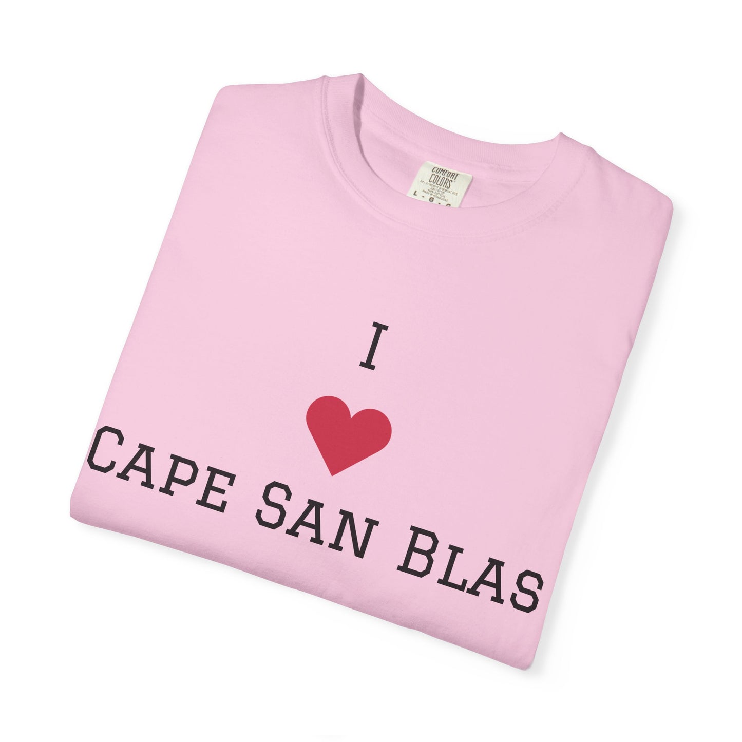 I ❤️ Cape San Blas Unisex Garment-Dyed T-Shirt - Perfect Beach Vacation Wear