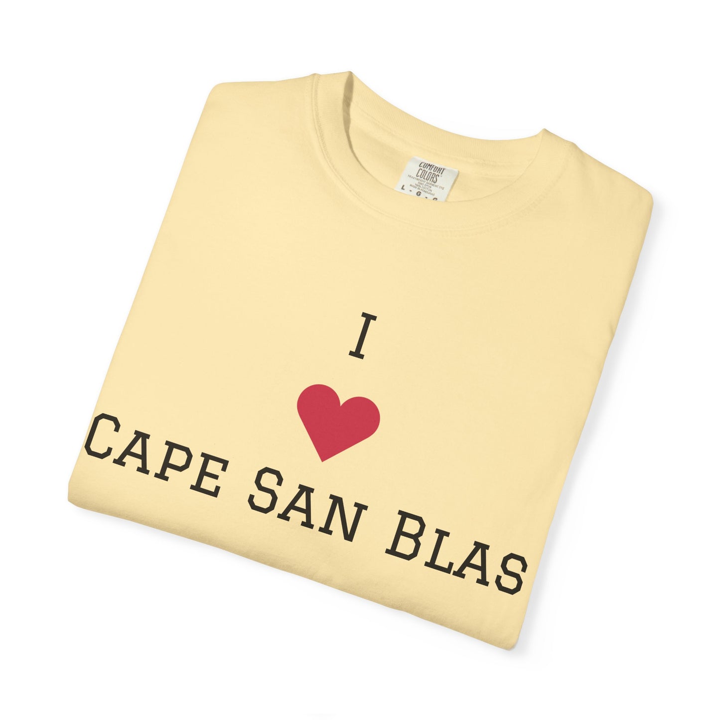 I ❤️ Cape San Blas Unisex Garment-Dyed T-Shirt - Perfect Beach Vacation Wear