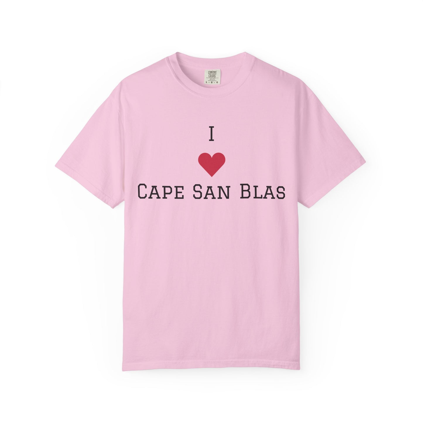 I ❤️ Cape San Blas Unisex Garment-Dyed T-Shirt - Perfect Beach Vacation Wear