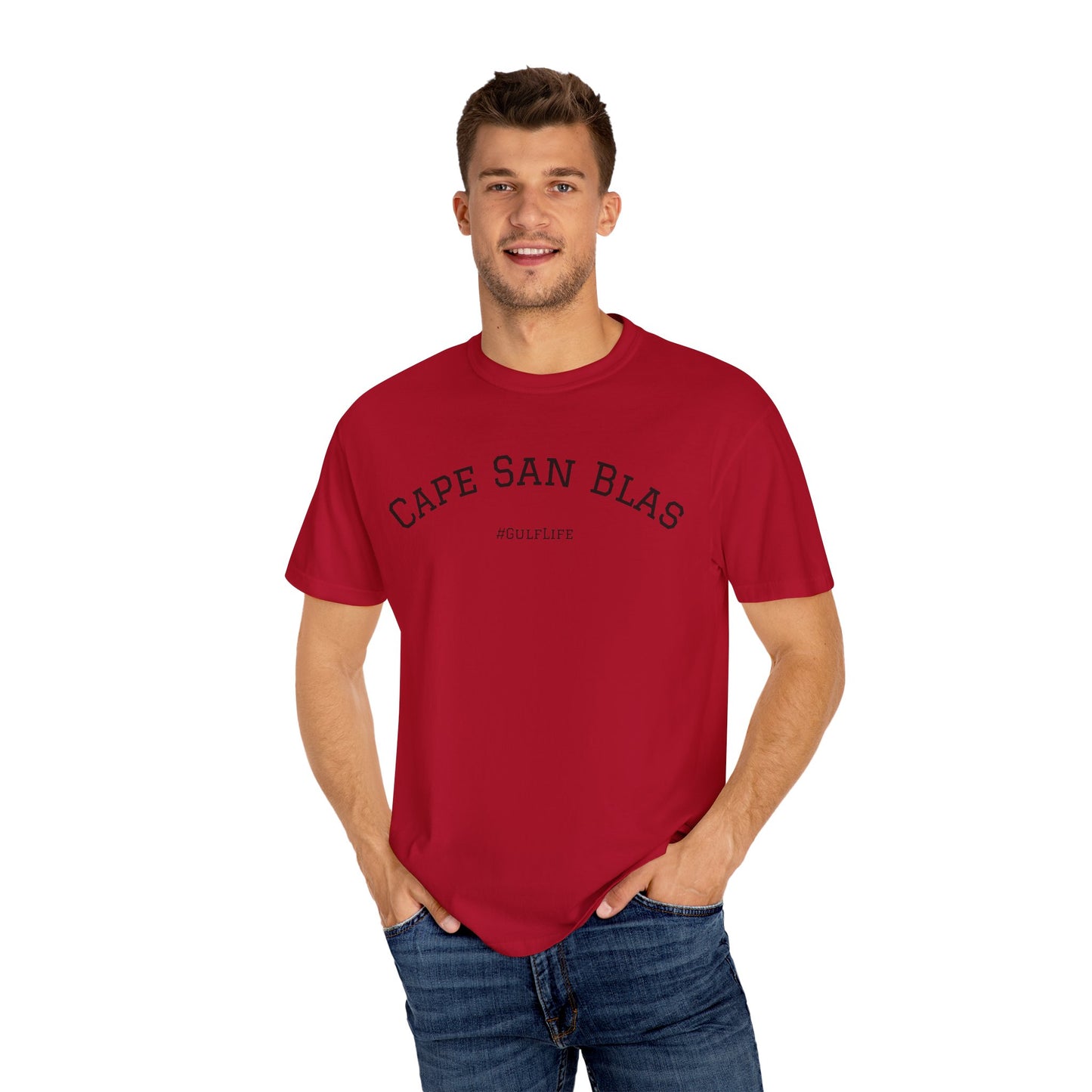 Cape San Blas Unisex Garment-Dyed T-Shirt, Beach Vibes Tee, Summer Vacation Shirt, Casual Wear, Gift for Water Lovers